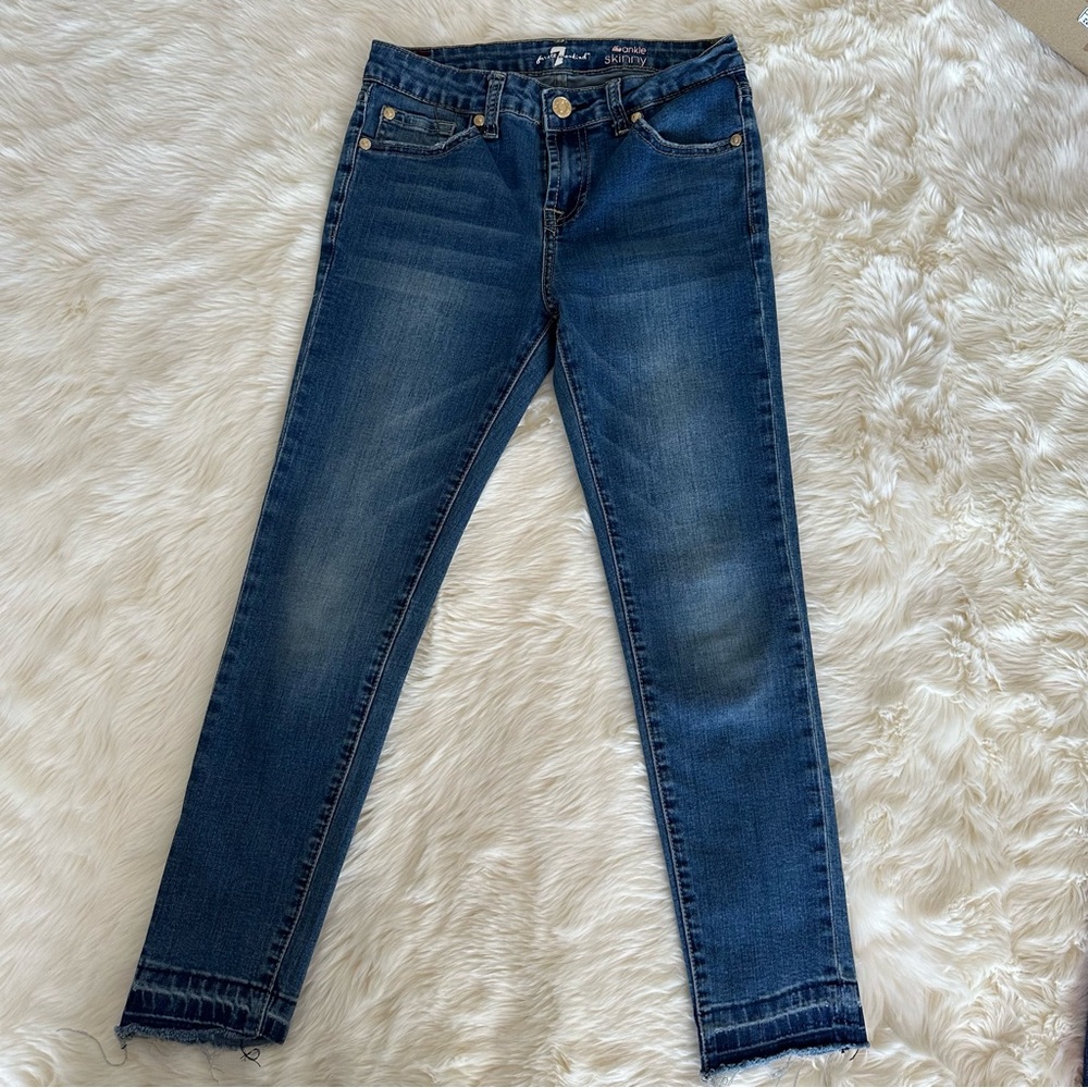 EUC- 7 For All Mankind - Girls The Ankle Skinny Denin - SZ 12
